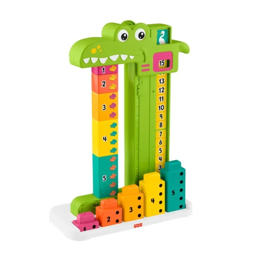 Fisher Price Adding Alligator Preschool Educational Toy with Stacking Blocks NEW